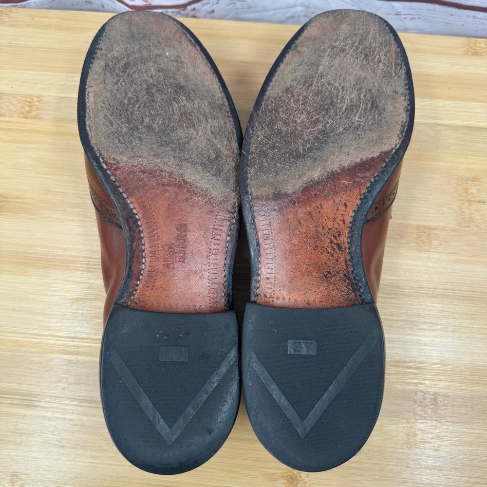 Allen‎ Edmonds Bridgton Tassel Loafer Wingtip Leather Mens Dress Shoes 8.5 Brown